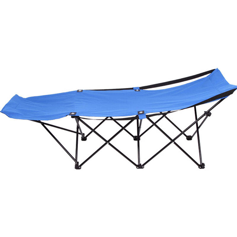 加固型沙滩床午休床折叠床办公午睡床单人床简易床带背包 单层宝蓝色