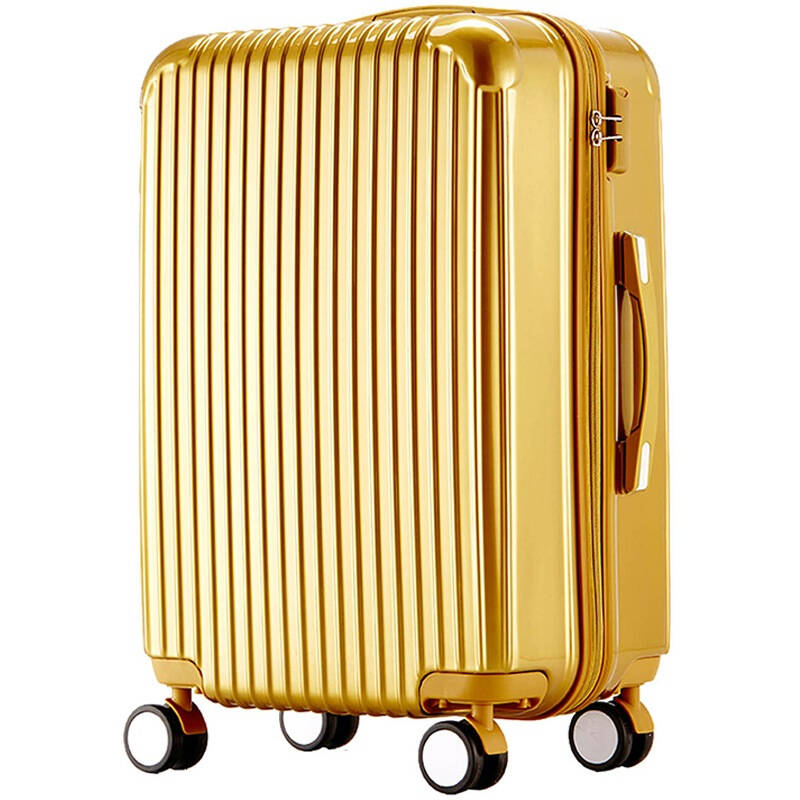 华黛儿surelaptop行李箱拉杆箱静音轮拖箱旅行箱包24寸abs pc3901金色