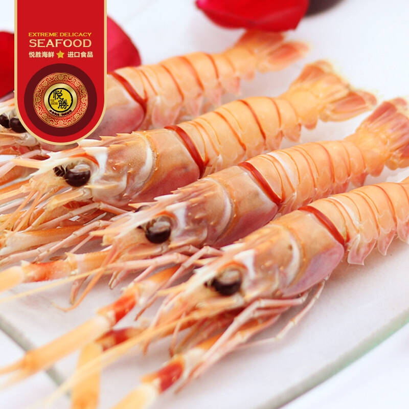 悦胜 进口新西兰斯干比小龙虾4号1kg盒装 21只-24只 南极螯虾scamp