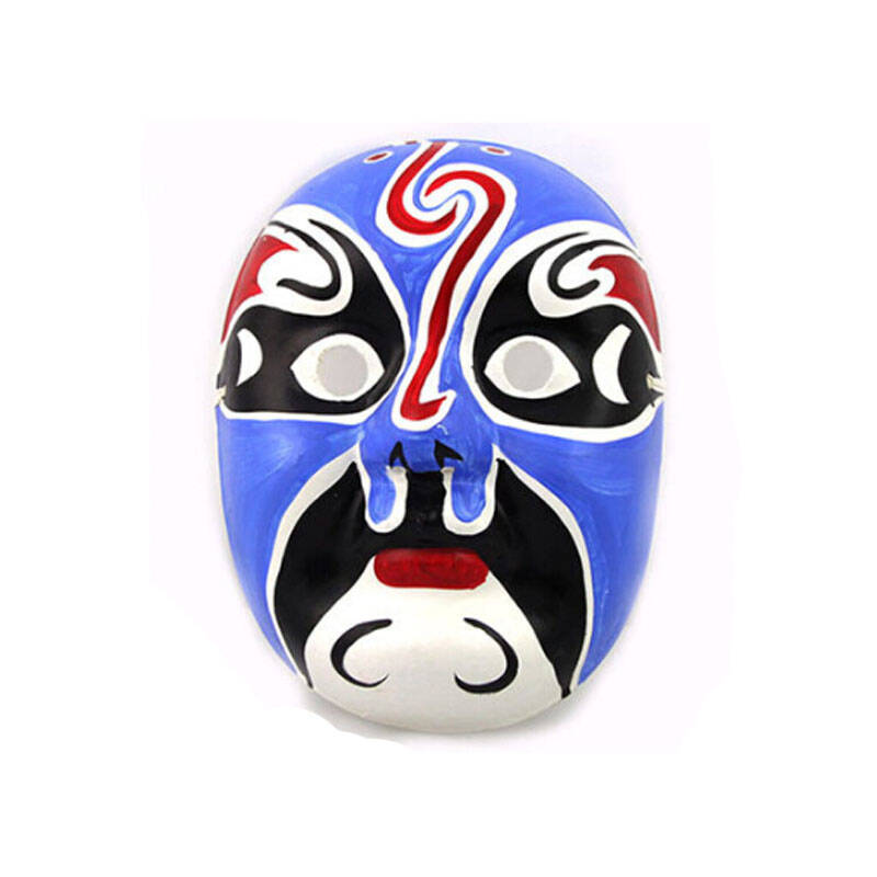 盛泉 手绘石膏纸浆面具 中式国粹 变脸道具 工艺京剧脸谱面具 薛虎