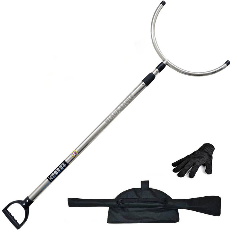 black eagle 保安防卫钢叉防暴安保装备自卫钢叉学校工厂用钢叉伸缩