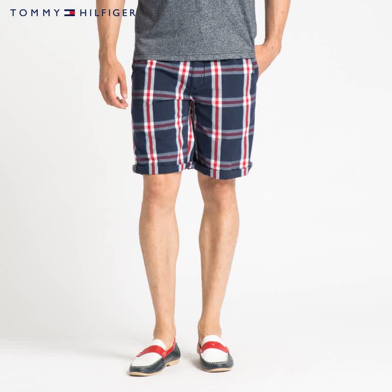 tommy hilfiger 格纹品牌logo美式经典短裤 | 1957870664ls 409红白蓝
