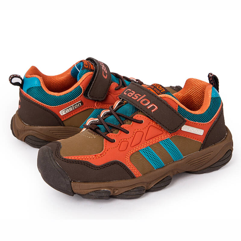 卡西龙caslon童鞋 男户外鞋中童耐磨防滑春夏新款低帮轻便休闲鞋 深棕