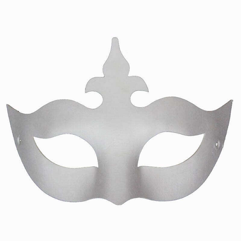 盛泉 环保纸浆 白色面具 手绘diy涂鸦面具 纸脸谱 白色 空白面具 皇冠