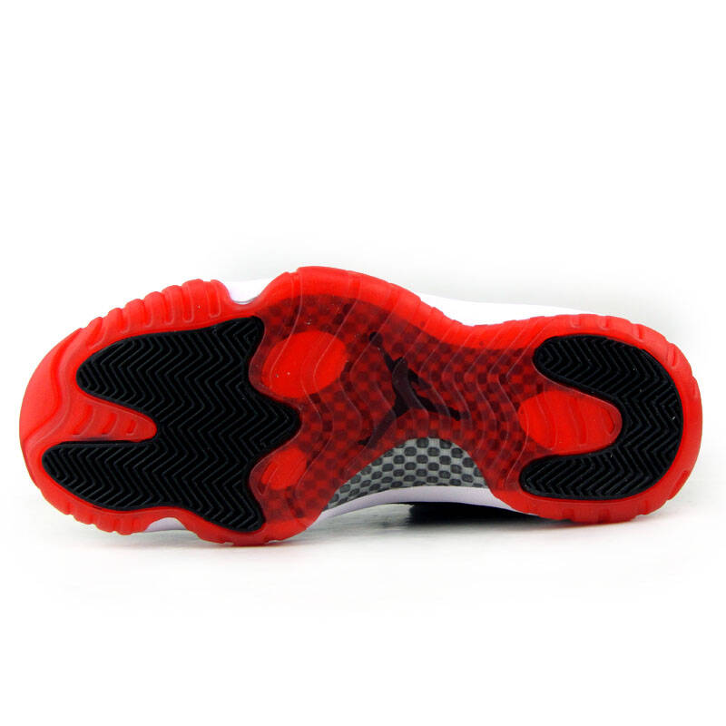 耐克乔丹 aj11 nike air jordan low bred 黑红低帮 男女 男528895