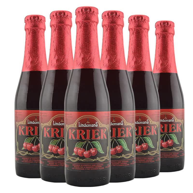 林德曼lindemans 比利时啤酒(原装进口啤酒)果味啤酒250ml*6瓶装
