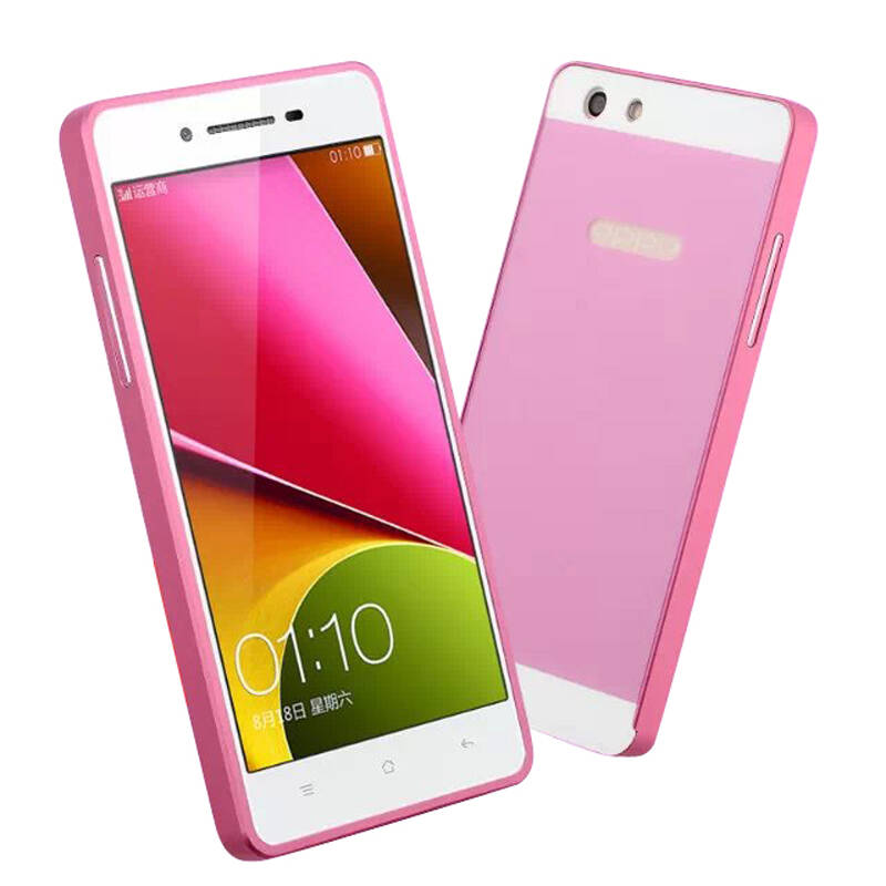 浙博 金属边框手机套保护壳带后盖金属壳 适用于oppo r1s/r8007/r829t