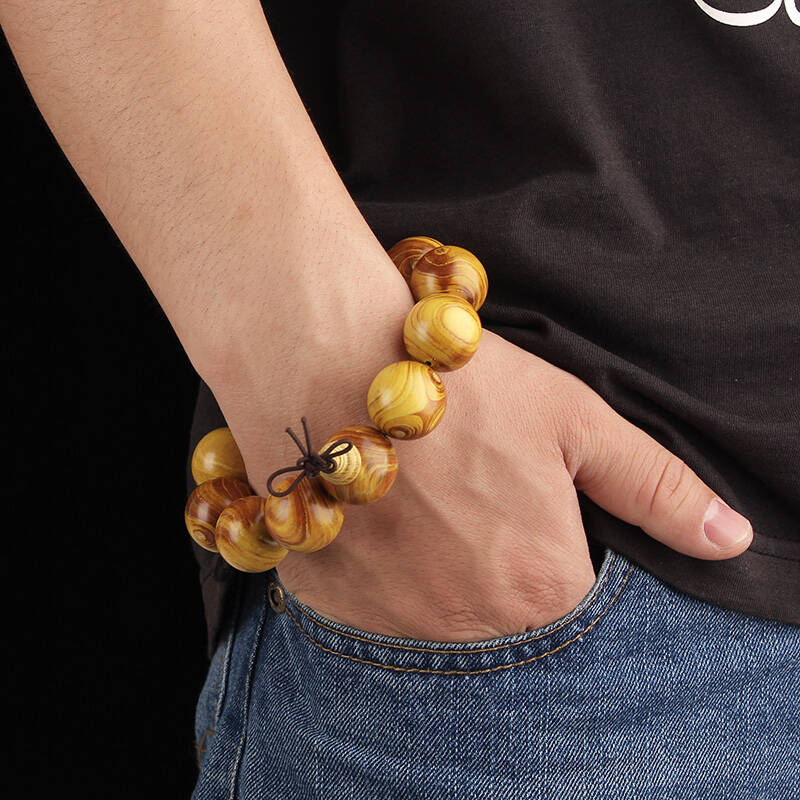 奇玩尚品 黄栌木手串 颗颗对眼鬼脸 20mm男款佛珠