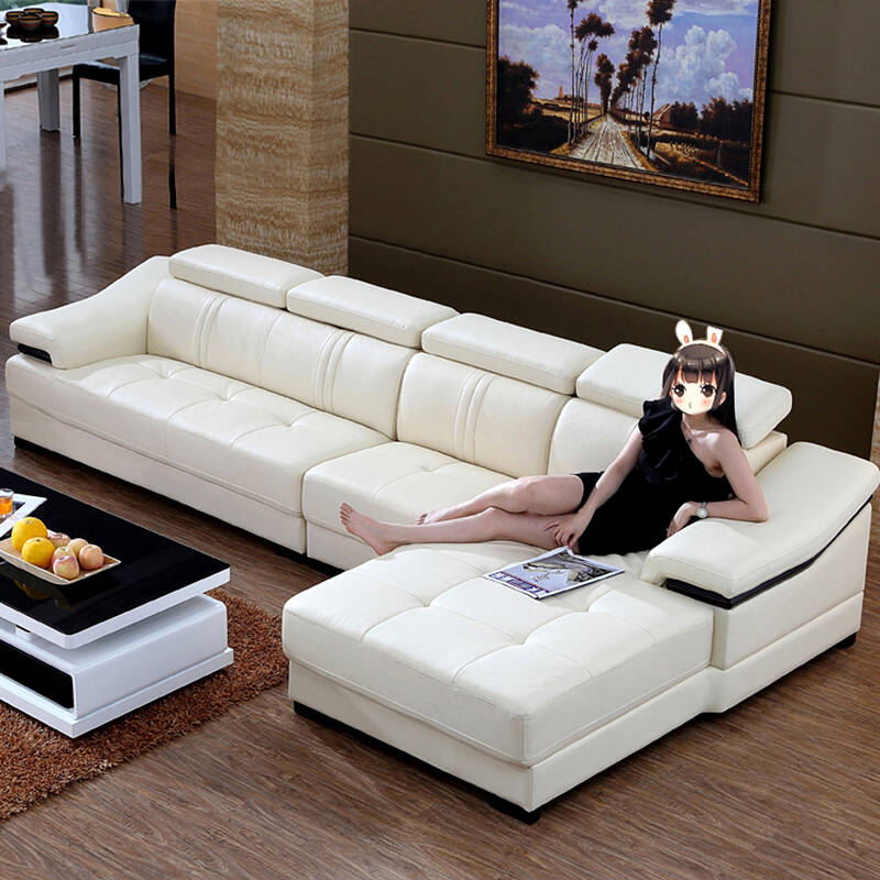 日默瓦 真皮沙发现代简约头层牛皮大小户型客厅组合转角皮艺沙发 进口