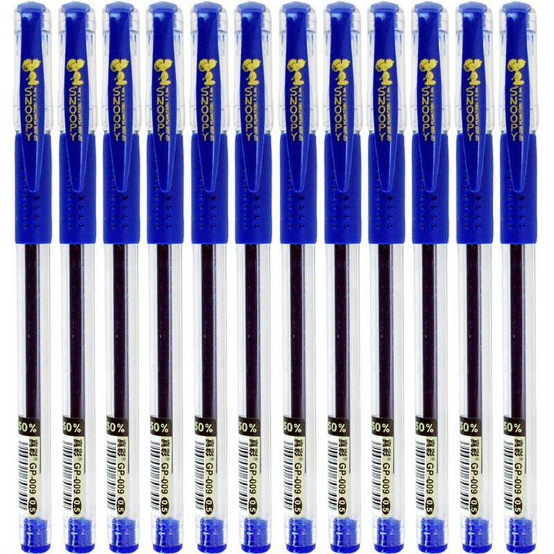 真彩(truecolor) gp-009 金装史努比大容量中性笔 蓝色 0.