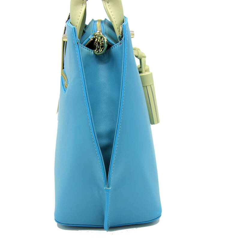 法芘安娜 欧美时尚斜挎包手提包女士包包 潮流休闲单肩包 浅蓝色