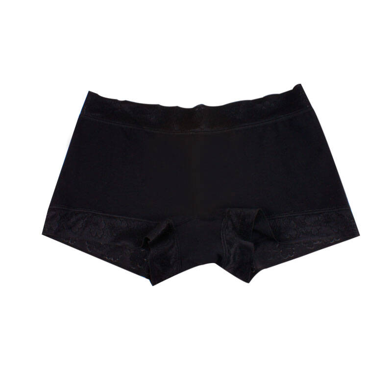 金丰田女士莫代尔无痕贴身纯色平角内裤2029 黑色 xl