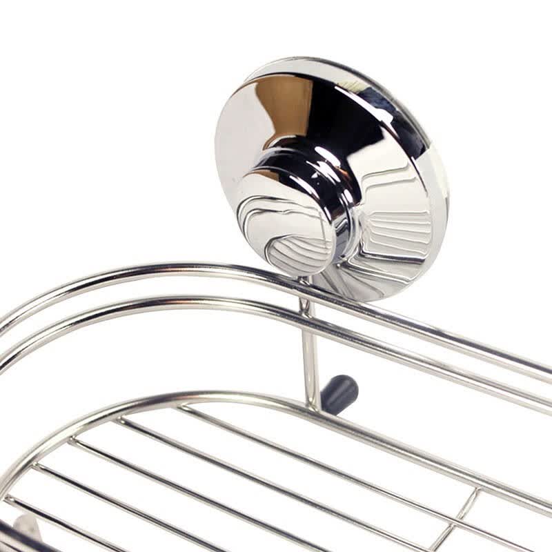 阿司倍鹭 asvel 不锈钢吸盘 浴室多用途收纳置物架 7003