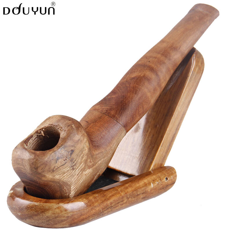 斗韵douyun烟斗麻梨疙瘩纯手工烟斗小叶鼠李木直式包头烟斗