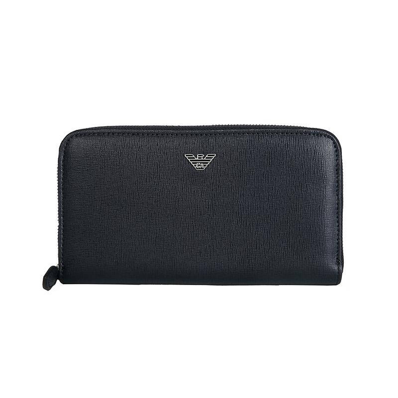 emporio armani安普里奥·阿玛尼男士横款牛皮拉链手拿包yeme49 深