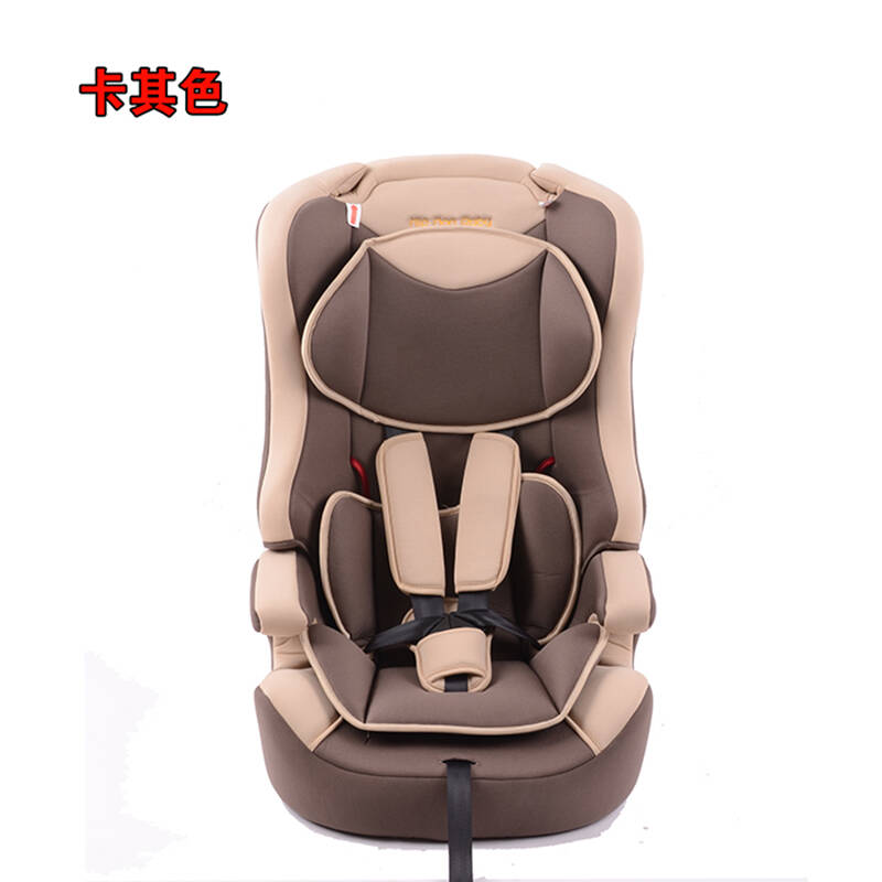 嘻哈宝宝儿童安全座椅五点式安全带9个月-12岁 浅蓝色