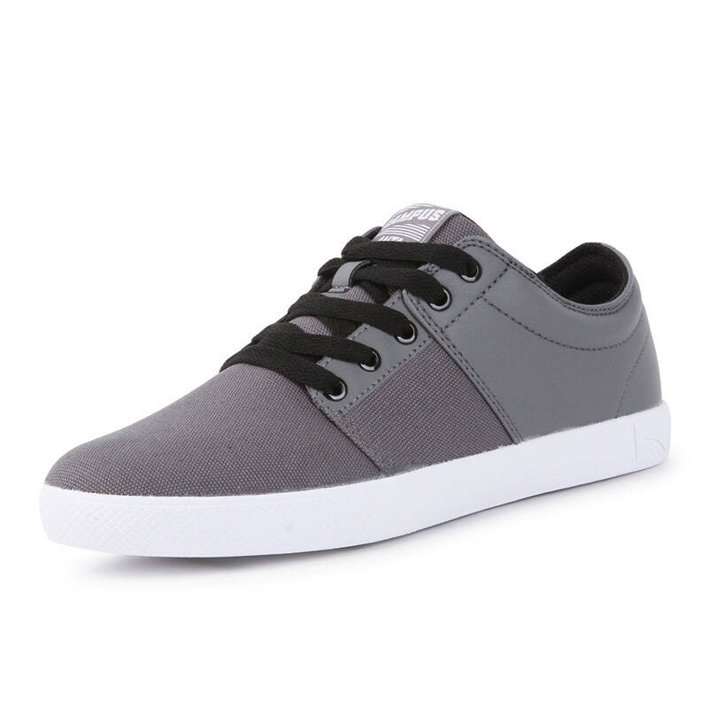 男板鞋 安踏板鞋正品鞋安踏男鞋运动鞋平板鞋子滑板鞋91438009-1 钢灰