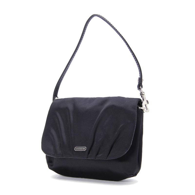 闪购 正品包邮coach蔻驰 女士黑色尼龙手包 35218