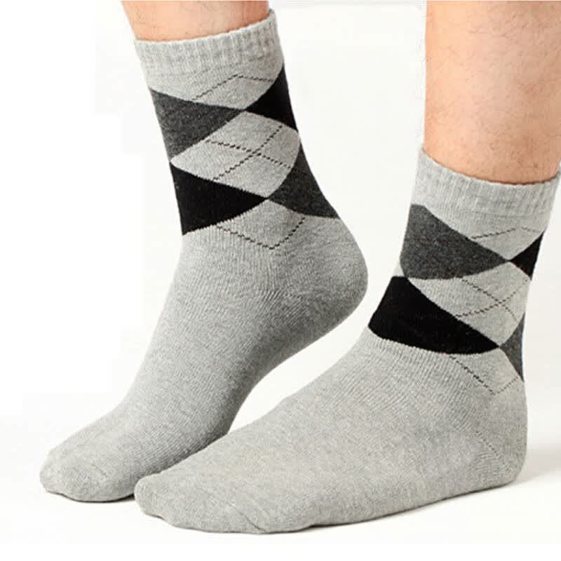 迅鹿男士纯棉加厚袜子 灰色