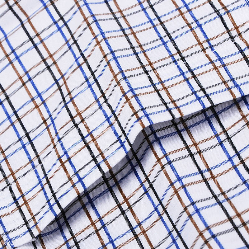 夏季新款开开衬衫男士正品短袖商务休闲正装抗皱浅蓝格子半袖衬衣 y2