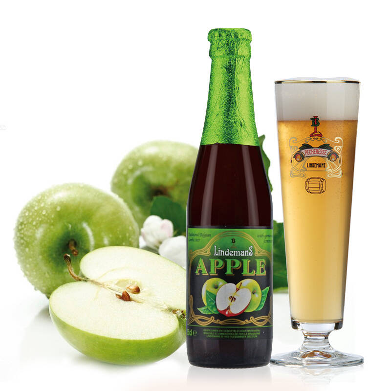 比利时进口啤酒(拉比克啤酒)lindemans 林德曼苹果啤酒 礼盒装250mlx6