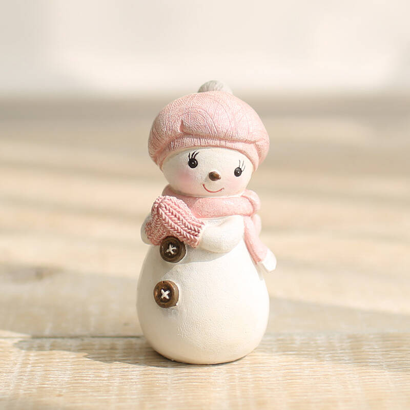 米子家居 创意暖心家居装饰品摆设树脂工艺品摆件 安娜雪人娃娃 娃娃