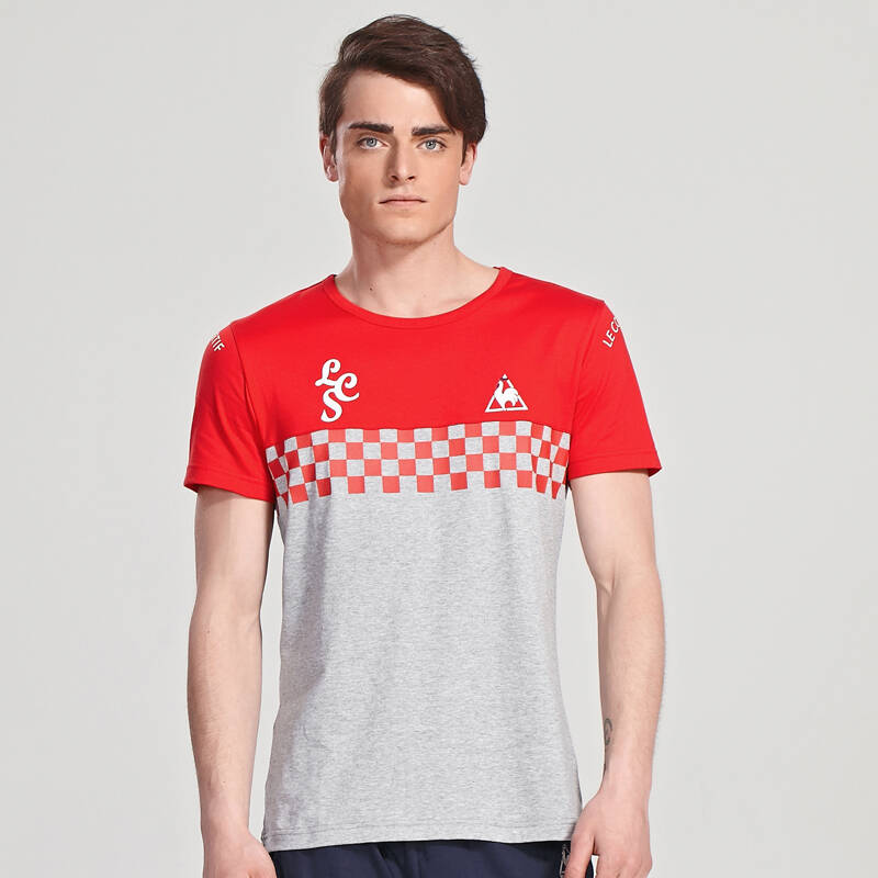 lecoqsportif乐卡克法国公鸡男圆领短袖t恤cb-0113141 红色/bld xxl