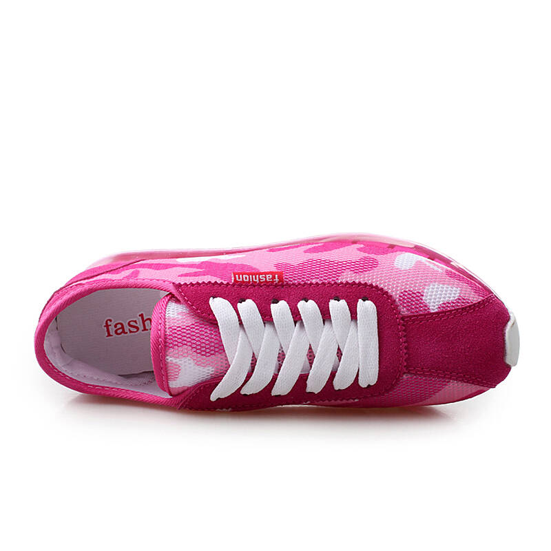 锲翔女鞋2015夏季新款网面网布透气女鞋运动休闲鞋韩版熊猫鞋 红色 36