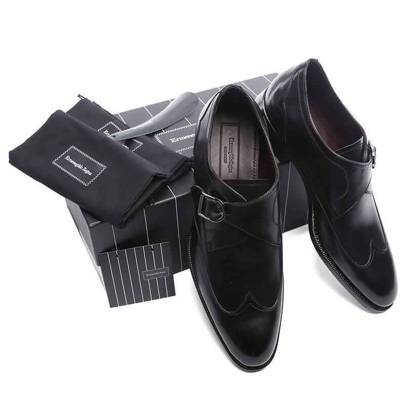 ermenegildo zegna 杰尼亚 男士黑色牛皮皮鞋 a2150xeve ner 6.
