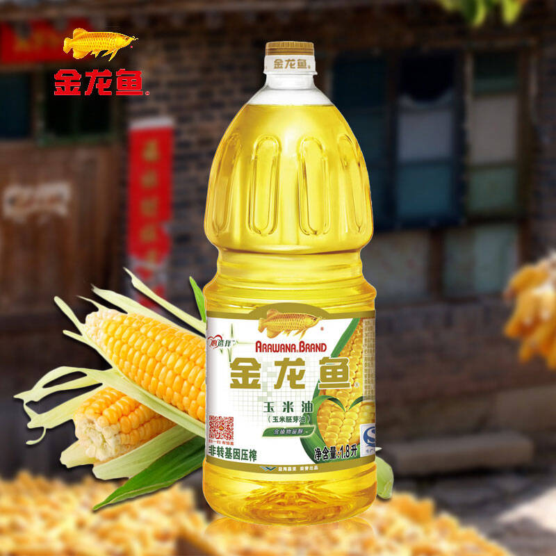 金龙鱼 玉米油 1.8l 胚芽玉米油 非转基因食用油