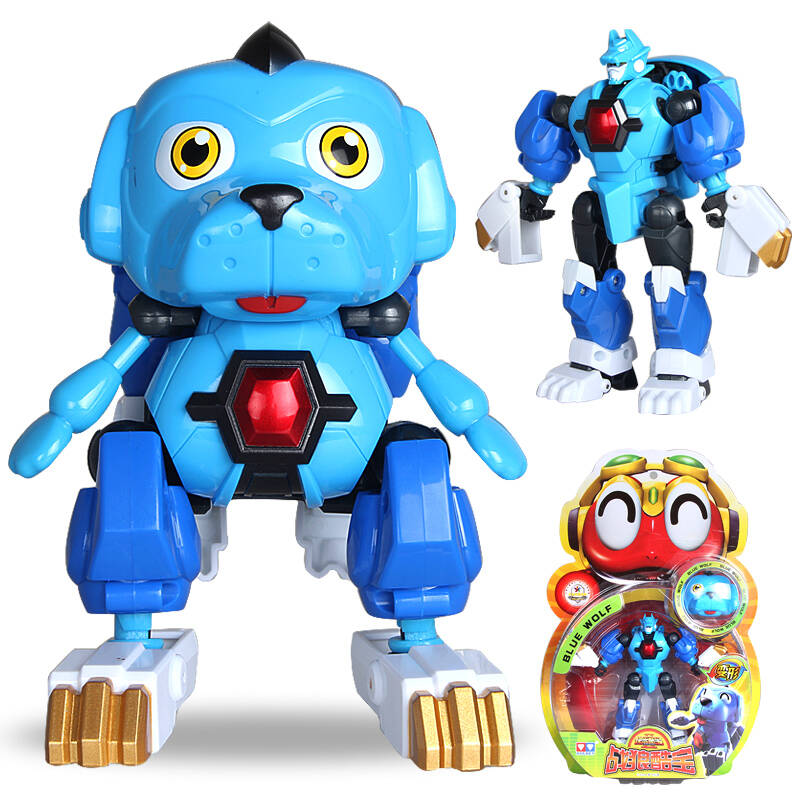 奥迪双钻快乐酷宝2合体变形玩具飞天战宝 雷霆战宝蛙王酷宝 基础变形