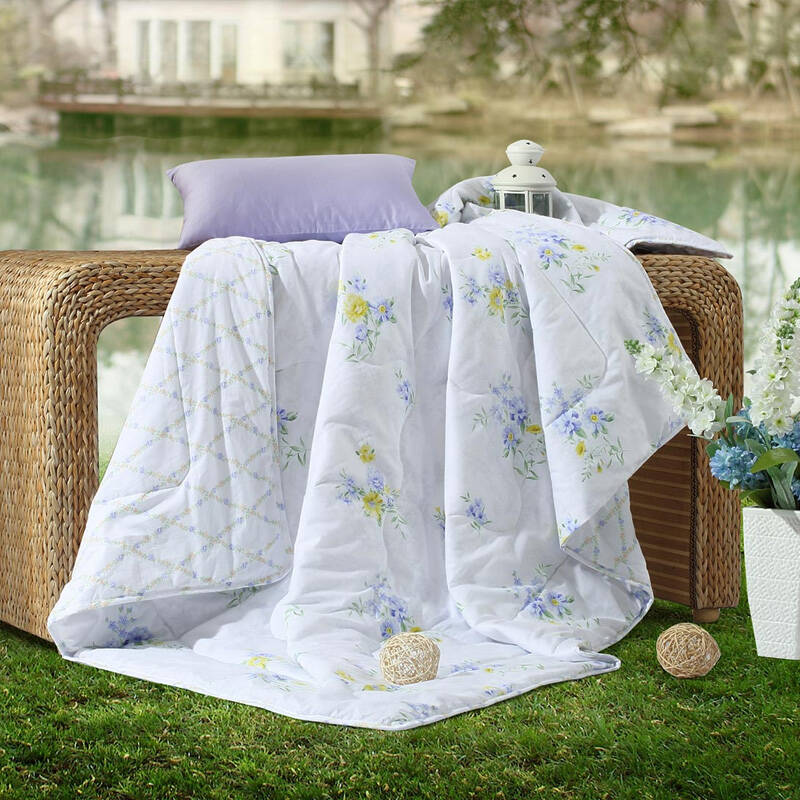 水星家纺空调被 全棉夏凉被芯清新印花夏被 纯棉夏被子 床上用品 清新