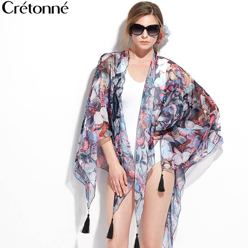 cretonne 2015新款流苏丝巾披肩春夏季超大防晒度假沙滩巾百搭泳衣001