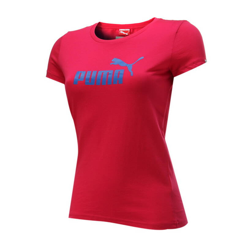 彪马puma 抢生活女装logo款速干短袖t恤运动服83455502 玫红色 l