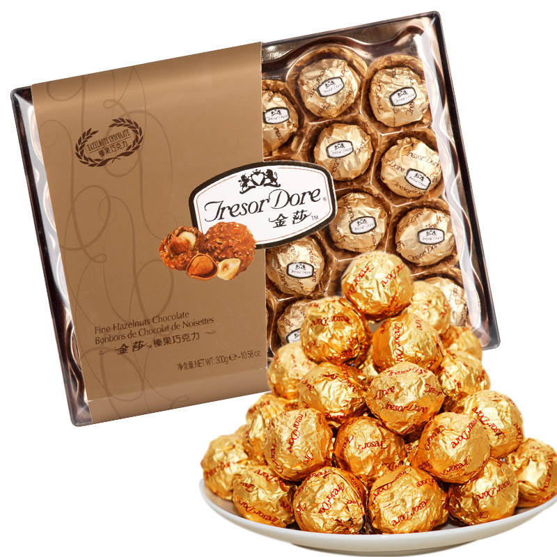 金莎 榛果仁威化巧克力300g 24粒装