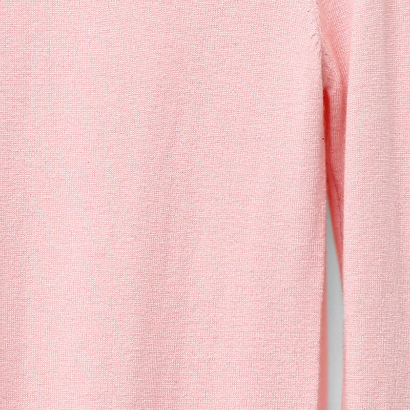 极简主义】2016新品百搭纯色卷边圆领中长款混纺毛衣11520987 樱花粉