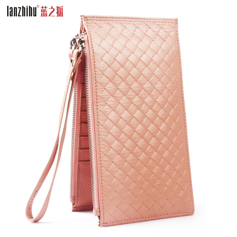 lanzhihu 2015欧美流行新款女士牛皮卡包多功能长款真皮钱包lzh2019