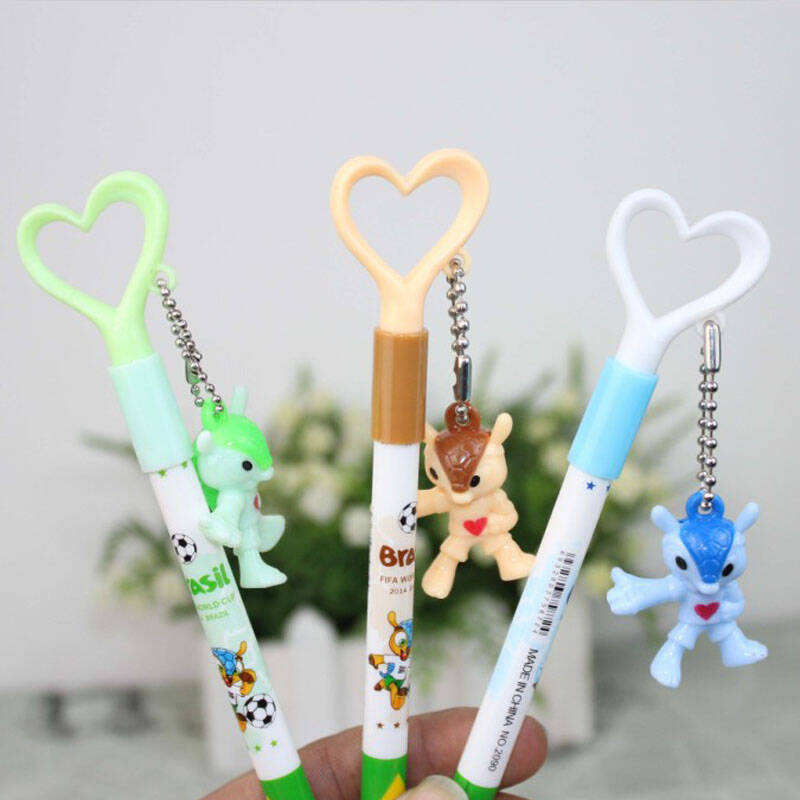 创意文具 趣味爱心造型圆珠笔 可爱动物油笔