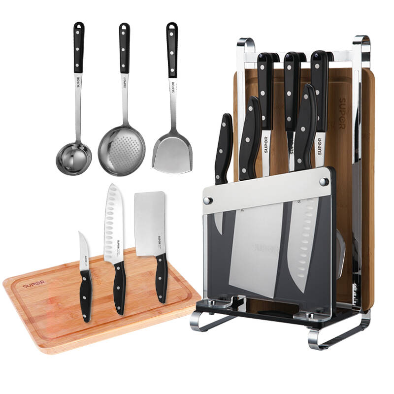 苏泊尔正品 游刃刀铲组合八件套t1014k 厨房刀具套刀套铲勺菜板