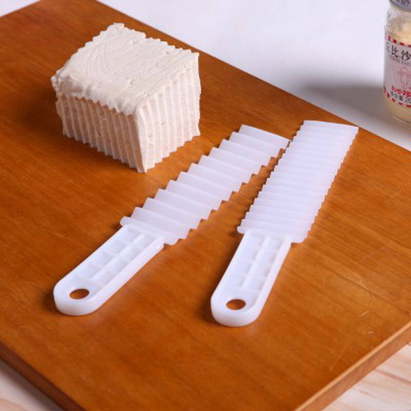 创意厨房粗细两件套豆腐模具花样刀波浪切片器豆腐刀(3套6枚装)