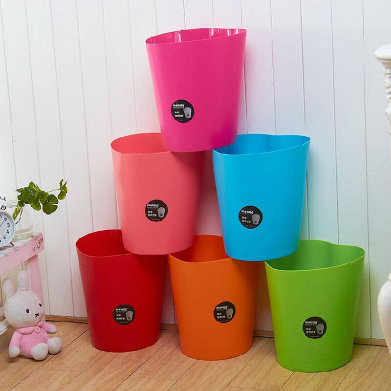 麦宝隆爱心垃圾桶塑料卫生桶家用厨房纸篓书房餐厅垃圾桶mbl-0180