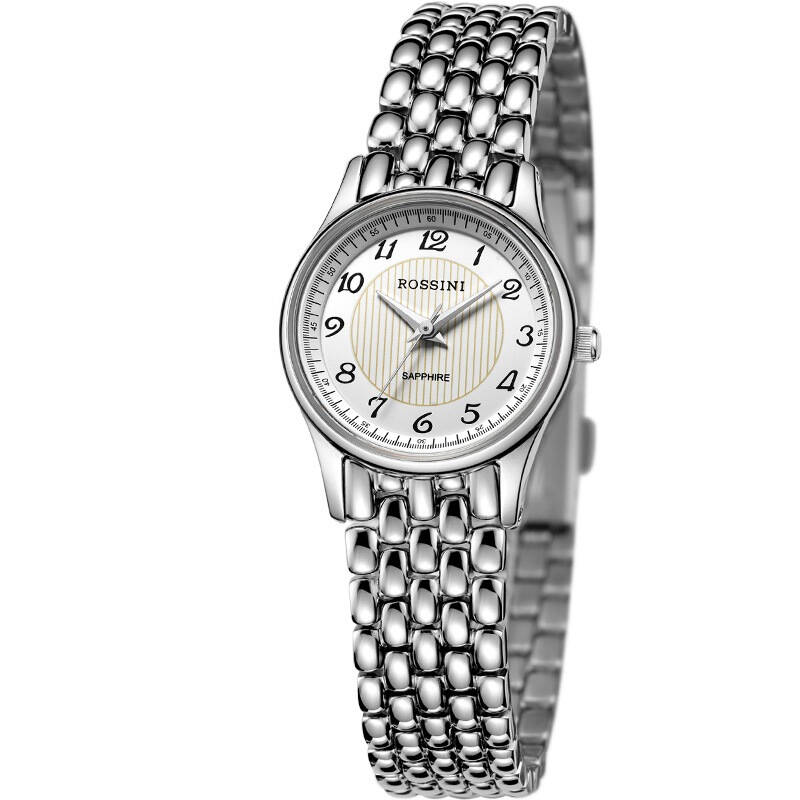 罗西尼(rossini)手表 雅尊商务系列不锈钢石英情侣表女表r5356w01c
