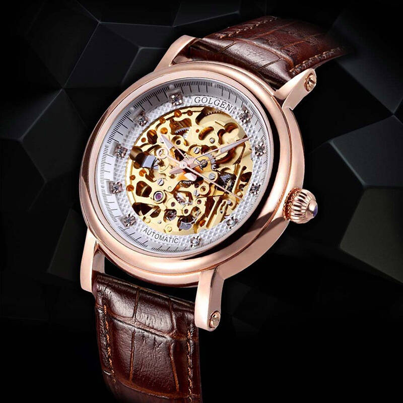 古尊(golgen)手表 镂空系列机械男表白色gn.6005m.rs