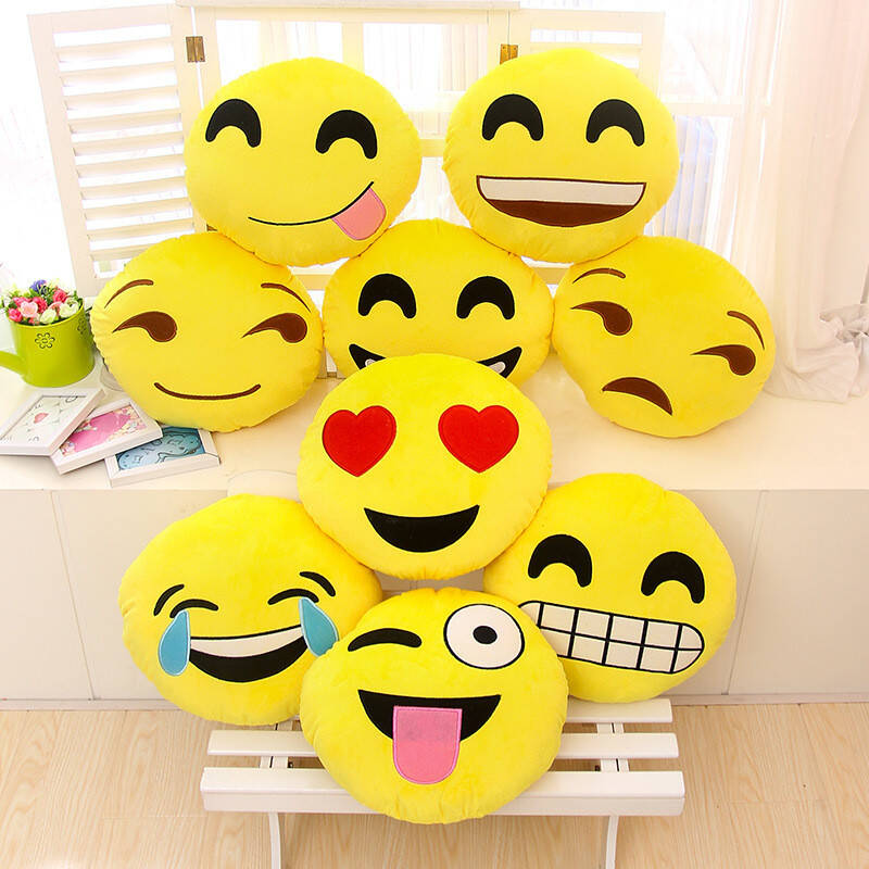 皓贝 腾讯qq表情搞怪公仔抱枕靠垫生日礼物女生毛绒玩具布娃娃玩偶