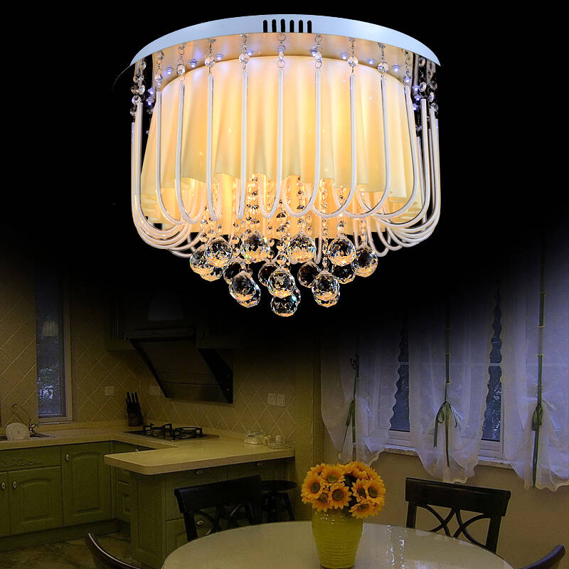 韩鹿 时尚简约 led水晶灯吸顶灯 客厅灯餐厅灯饰 圆形现代 温馨浪漫