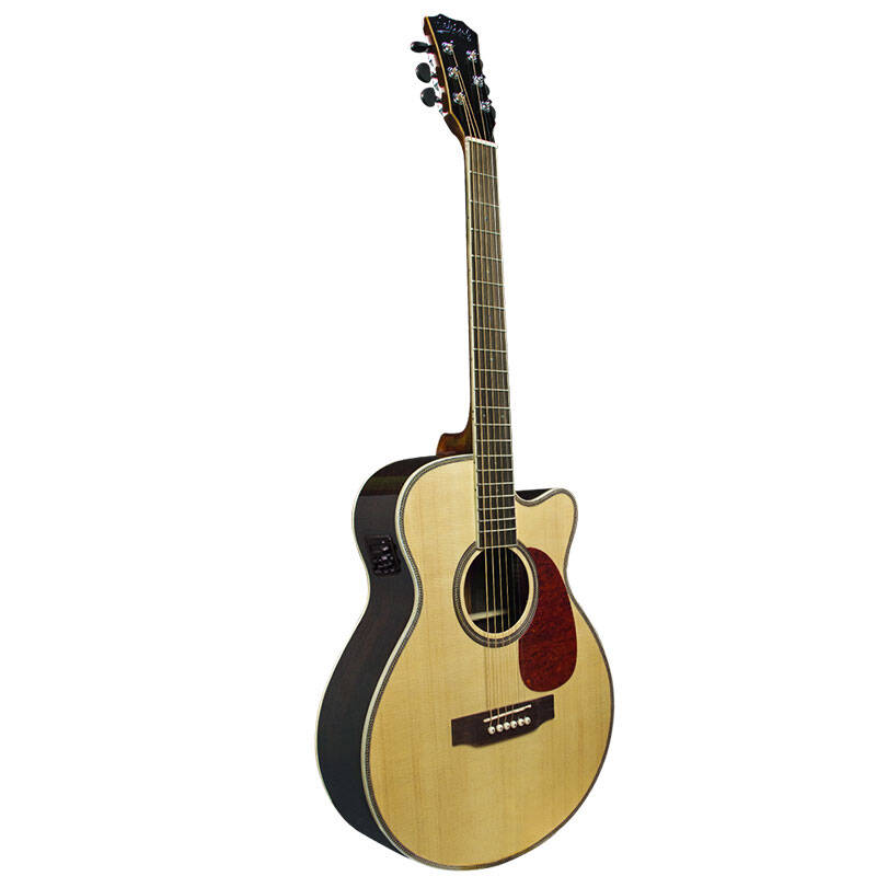 杰肯jeking880系列美式玫瑰木民谣单板吉他 f-880cse 40寸电箱款