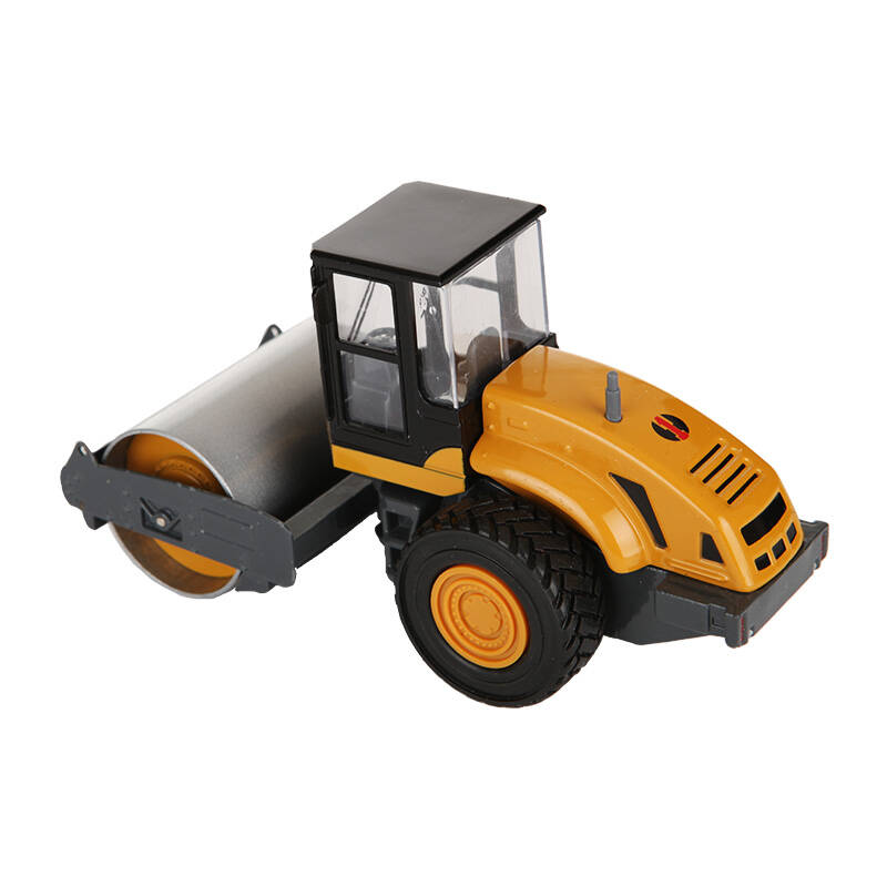 华一合金工程车系列1:25 双轮压路机单轮压路机推土机叉车男孩玩具