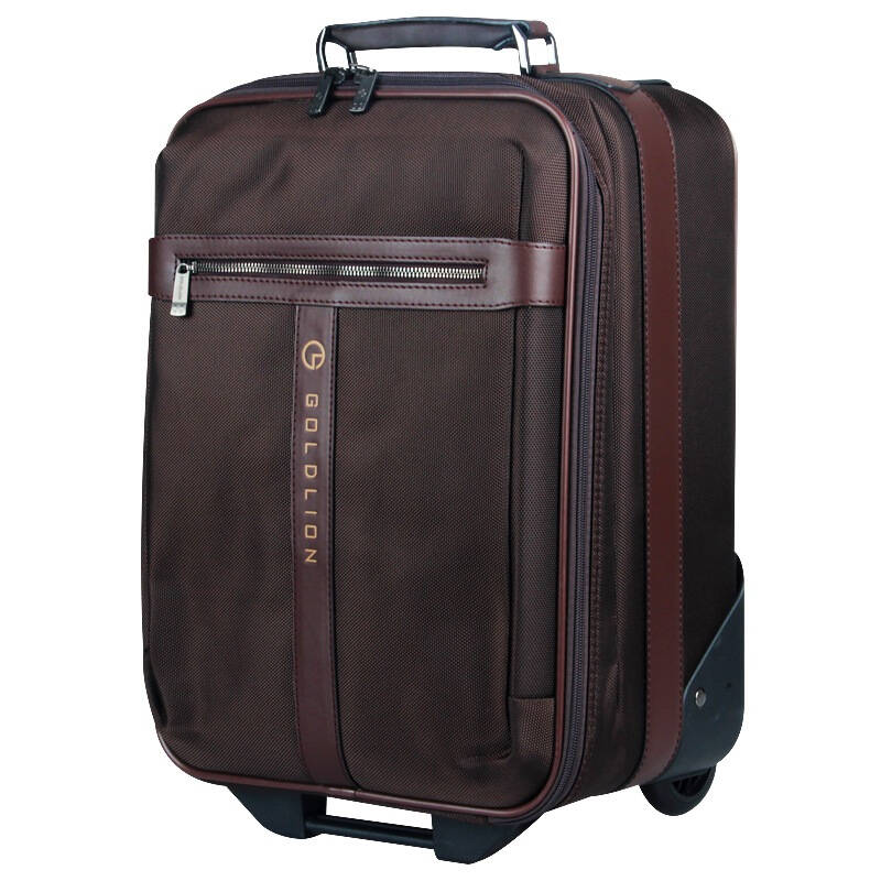 金利来 goldlion 拉杆箱男女行李箱可登机箱子20寸咖啡色 自营