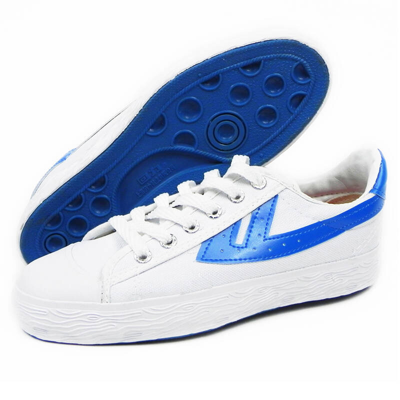 回力warrior经典情侣休闲运动鞋板鞋篮球鞋帆布鞋 wb 蓝白色44