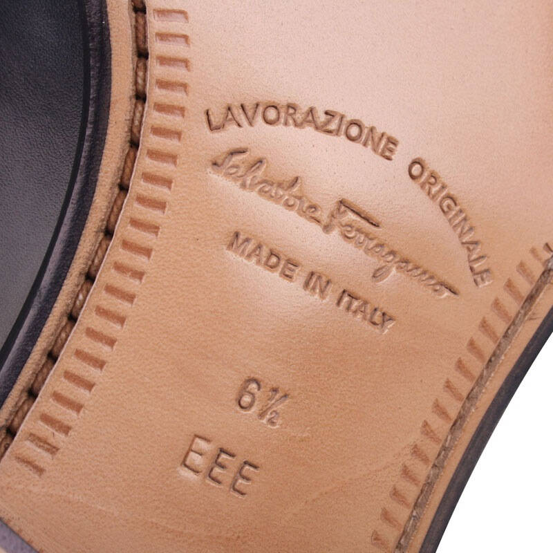 salvatore ferragamo 菲拉格慕 男士黑色牛皮皮鞋 0448566 7.5/41.